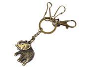 Metal Elephant Pendant Keyring Keychain Key Chain Ring Holder