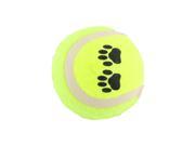 Tennis Shaped Paw Pattern Pet Dog Cat Squeaky Sound Training Ball Chew Toy