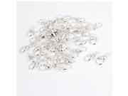 Unique Bargains 50 x 14mm Lobster Claw Clasps Hook Buckles DIY Fasteners for Necklace Chain