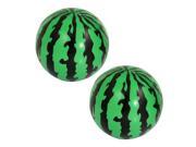 Children 2.3 Diameter Black Green Foam Watermelons Ball Toy 2 Pcs