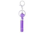 Metal Whistle Flashlight Pendant Lobster Clasp Keychain Keyring Keyfob Purple