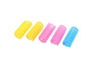 Hairstyle DIY Tri Color Plastic Hair Curlers Clip Roller Hairdressing Tool 5 PCS