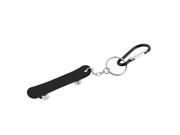 Backpack Ornament Metal Skateboard Toy Lobster Clip Pendant Key Chain Ring Black