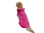 Reflective Dog Vest Jacket Clothes Soft Warm Fleece Lining Dog Coat Rose XXL