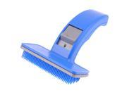 Blue Plastic Cleaning Shedding Grooming Brush for Pets Dog Cat
