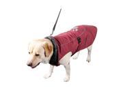 Reflective Dog Vest Jacket Clothes Soft Warm Fleece Lining Dog Coat Red M