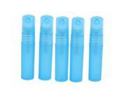 5pcs Blue Plastic Cosmetic Liquid Spray Press Bottle Perfume Holder 5ml for Lady