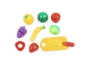 Apple Orange Watermalon Plasitc Multicolor Fruit Hook Loop Fasten Toy Set