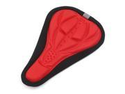 3D Gel Silicone Cycling Bicycle Bike Saddle Cushion Seat Cover Soft Pad Red