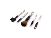 5 Pcs Fashionable Makeup Brush Set Foundation Brush Kabuki Blush Brushes Eyeshadow Eyeliner Brushes