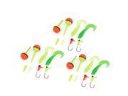 3 x Metal Eye Hole Barbed Fishing Hook Lure Bait Float Bobbers Stoppers Set