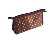 Women Star Pattern Cosmetic Bag Makeup Hand Case Container Holder Coffee Color