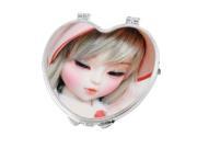 Beauty Cosmetic Tool Plastic Cartoon Matte Cover Double Sided Makeup Mirror