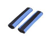 Unique Bargains 2 Pcs Detachable Fastener Car Safety Seat Belt Shoulder Cover Pads Black Blue