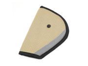 Beige Triangle Fixing Kids Car Seat Belt Adjuster Safety Cover Strap Pad Harness