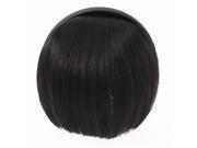 Invisible Traceless Neat Extension False Bangs Wig Piece Hair Clasp Black