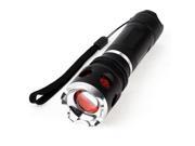 Unique Bargains Battery Powered Black Red Plastic Nonslip Handle White SMD LED Torch Flashlight