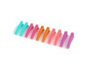 Girls Lady Plastic Alligator Hair Clips Clamps Hairpin 60mm 10 Pcs Multicolor