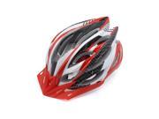 Red White Adjustable Adult Helmet w Visor for Road Bike Racing Bicycle Cycling