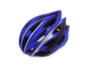 Blue Sliver Tone Black 24 Vents Adjustable Head Strap 52 62cm EPS Bike Helmet