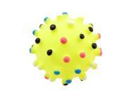 Children Small Yellow Silicone Ball w Whistle Pet Toy