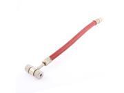 Unique Bargains Bicycle Motorbike Tire Inflator Rubber Air Pump Hose 12 Length Red