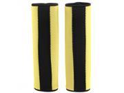 Unique Bargains 2Pcs Detachable Fastener Car Security Seat Belt Shoulder Cover Pads Yellow Black