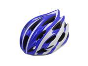 Blue White 24 Vents Adjustable Head Strap 52 62cm EPS Bike Skateboard Helmet