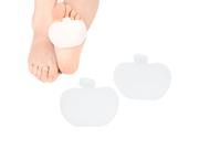 Pair White Silicone Ball of Foot Cushions Gel Metatarsal Pads Forefoot Insoles Pain Relief