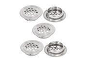 29mm Bottom Dia Stainless Steel Round Shaped Mesh Hole Air Vent Louver 5pcs