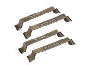 Drawer Cabinet Closet Metal Bow Pull Handles Grips Bronze Tone 163mm Length 4pcs
