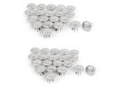 Wardrobe Stainless Steel Flower Printed Pull Knobs 27.5mmx21.5mm 40pcs