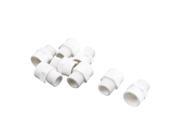 PVC Straight Water Hose Piping Connectors Couplers White 1 2BSP Male Thread 8pcs