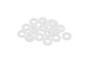 20Pcs 18x8x2mm Flange PTFE Sealing Gasket Sanitary Pipe Fitting Ferrule White