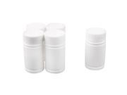 Plastic Medicine Bottle Pill Box Reagent Container White 100ML Capacity 5pcs