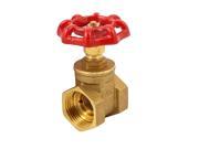 1PT Female Threaded Dual Ports Knob Control Water Brass Gate Valve