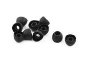 Smartphone Silicone In Ear Headphone Ear Tip Cover Black 0.4 Inch Dia 10pcs