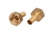 G1 2 Female Thread 10mm Dia Barbed End Brass Hose Barb Fittings Jointers 2pcs