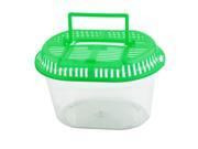 Household Decor Oval Design Plastic Aquarium Betta Fish Tank Pet Feed Box Green