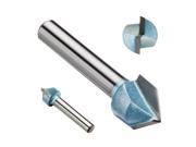 1 4 x 1 2 90 Degree Carbide Tipped 2 Flute CNC Engraving V Groove Router Bit