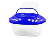 Plastic Oval Design Aquarium Betta Fish Tank Pet Feed Box Blue