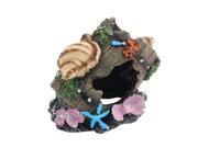Fish Tank Aquarium Barrel Conch Decor Hiding Cave Landscape Ornament Multicolor