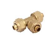T Shape Three Way Pneumatic Quick Coupler Fitting Gas Water Fuel Pipe Connector
