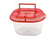 Household Decor Plastic Oval Design Aquarium Betta Fish Tank Pet Feed Box Red