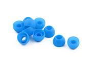 MP4 Player Silicone In Ear Headphone Ear Tip Cover Blue 0.4 Inch Dia 10pcs