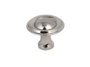 Drawer Closet Single Hole Round Shape Pull Handle Knobs Silver Tone 29mmx24mm