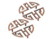 95mmx45mmx17mm Vintage Style Arch Shaped Pull Handles Copper Tone 4pcs