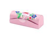 Flower Chinese Tradition Embroidery Jewelry Makeup Lipstick Case Box Light Pink