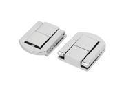 Wooden Case Toolbox Alloy Toggle Latches Hasp Lock Silver Tone 24x20x6mm 2pcs