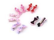Unique BargainsGirl Wave Point Bowknot Ornament Alligator Hair Clip Hairpins Colorful 5 Pairs